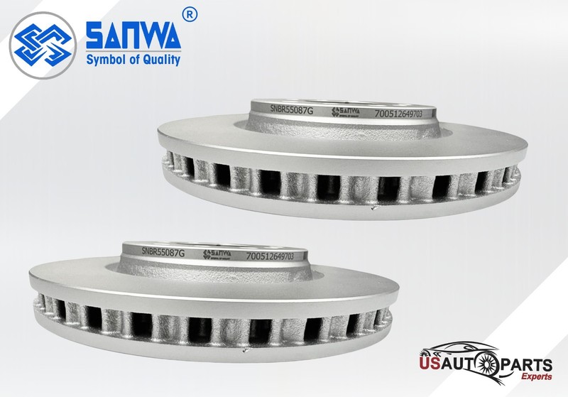 FRONT AND REAR BRAKE ROTOR SET GEOMET COATED FOR BUICK LACROSSE GRAND PRIX 04-09 gallery