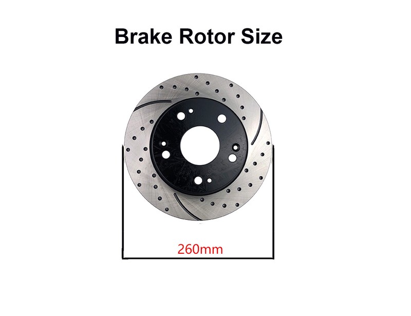 Fits 2004 - 2007 2008 Acura TSX Rear Drilled Brake Rotors and Ceramic Pads gallery