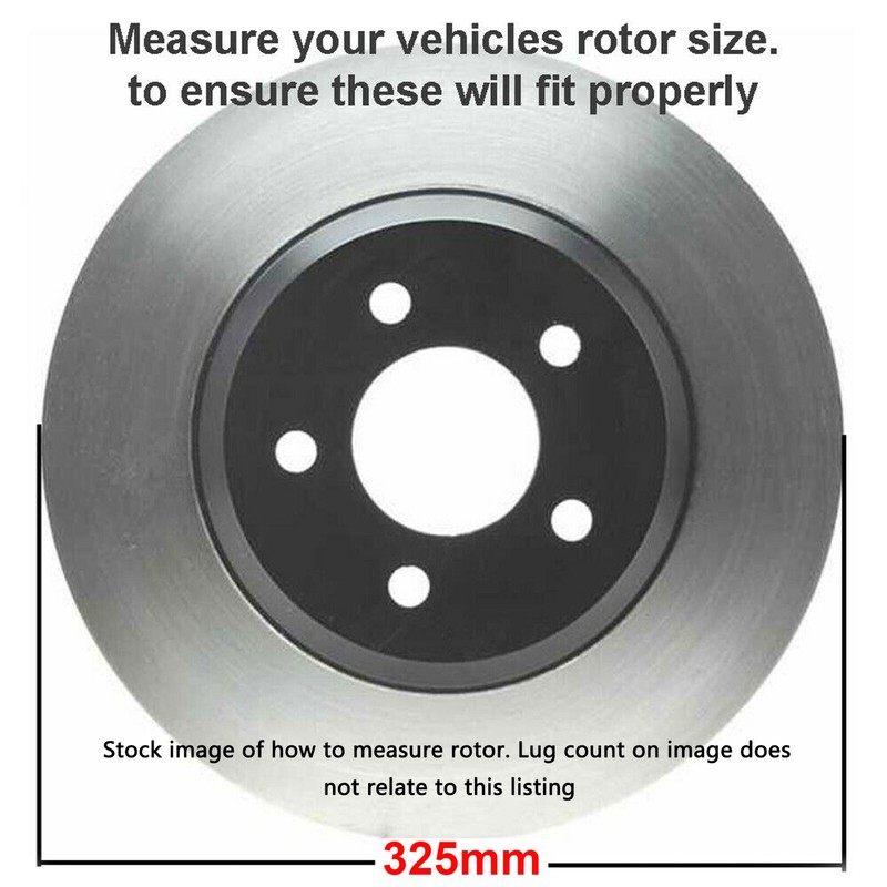 325mm Front Drilled Brake Rotors Ceramic Pads for 2002-05 Trailblazer EXT XL SSR gallery