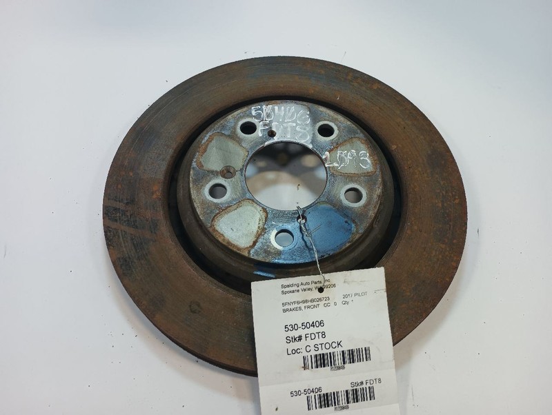 Front Rotor from 2017 Honda Pilot 12398499