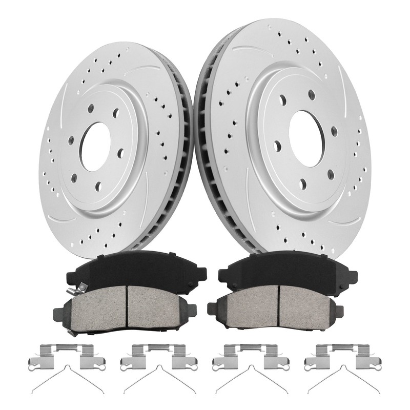 Front Drilled Rotors + Brake Pads for Nissan Pathfinder Frontier Xterra Equator gallery