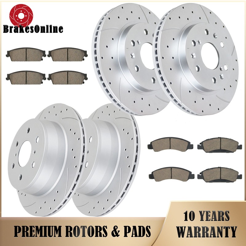 Front & Rear Brake Rotors Pads fit for Chevrolet Tahoe GMC Yukon XL 2015-2020