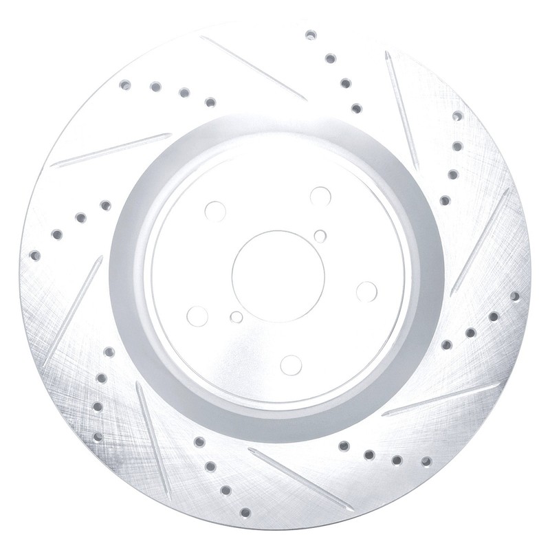 For Subaru WRX 24 DFC Premium Drilled & Slotted Front Passenger Side Brake Rotor