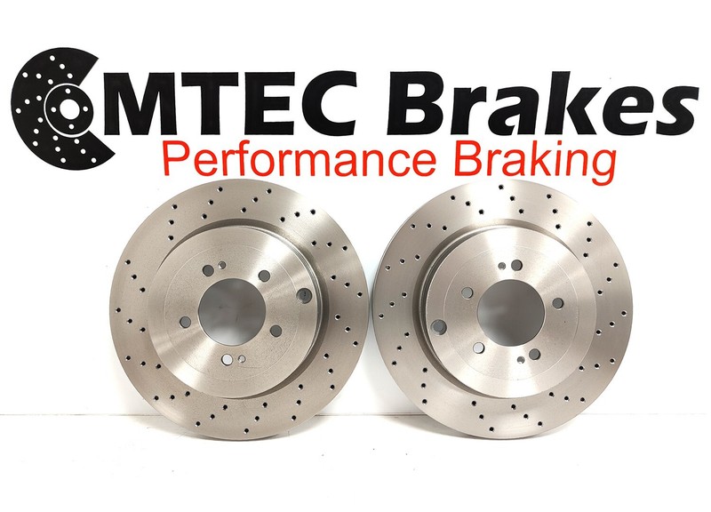 MTEC Rear Drilled Sport Brake Discs Mitsubishi Lancer Evo X 10 330mm