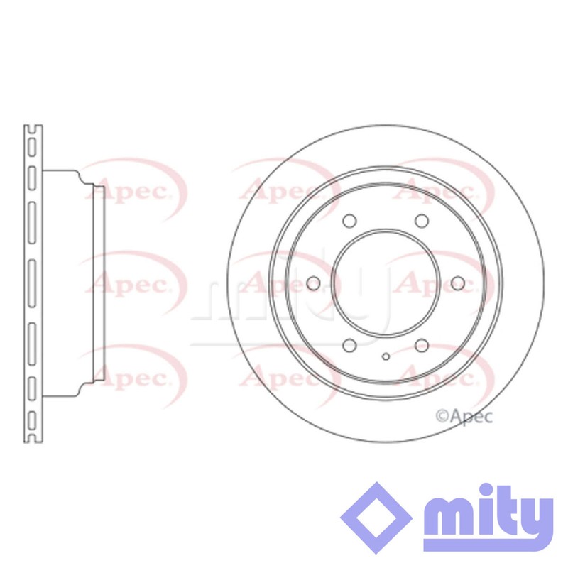 Fits Vauxhall Frontera 1992-2004 Isuzu Trooper 1991-2004 Brake Disc Rear Mity