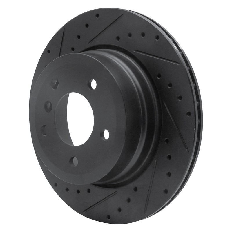 For BMW 528i xDrive 09-10 Brake Rotor DFC Premium Drilled & Slotted Rear Driver gallery