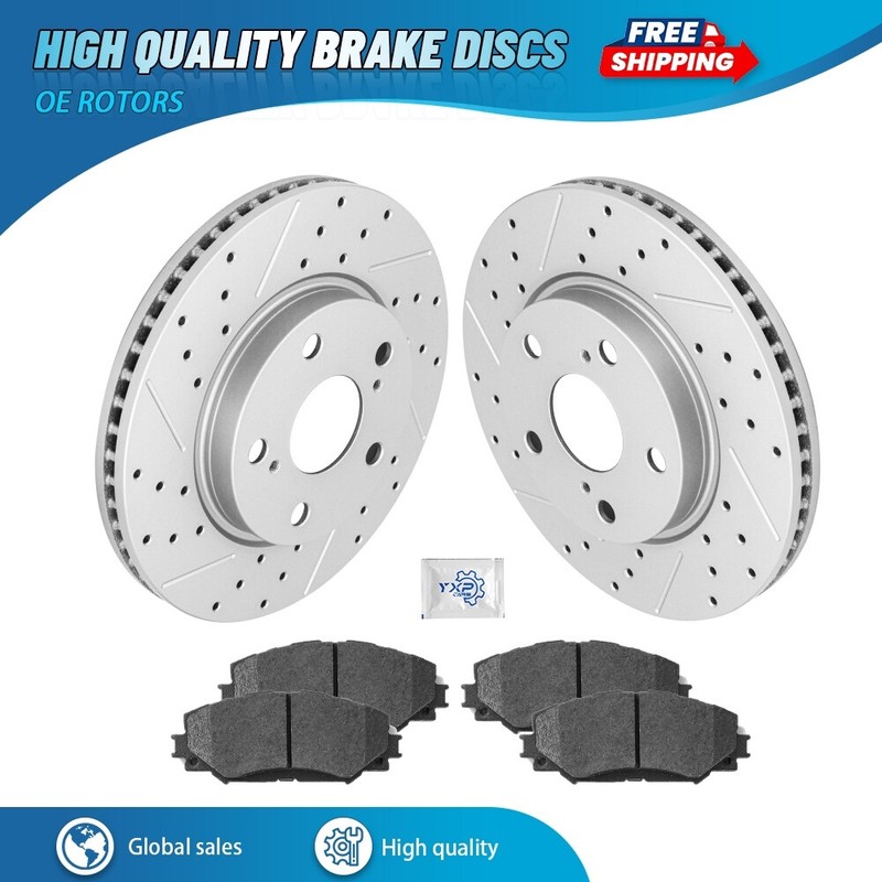 275mm Front Brake Rotors + Brake Pads Kit for Toyota RAV4 Pirus V Lexus HS250H