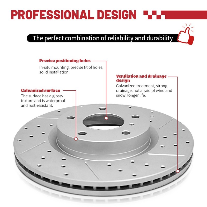 Front Disc Brake Rotors for 2015-2019 Ford Transit-150 Transit-250 Transit-350 gallery