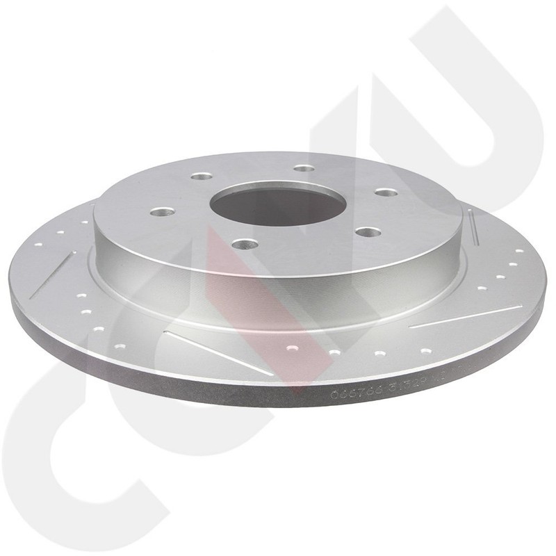 Front And Rear Drill & Slot Performance Brake Rotors For Infiniti QX56 04 - 05 gallery