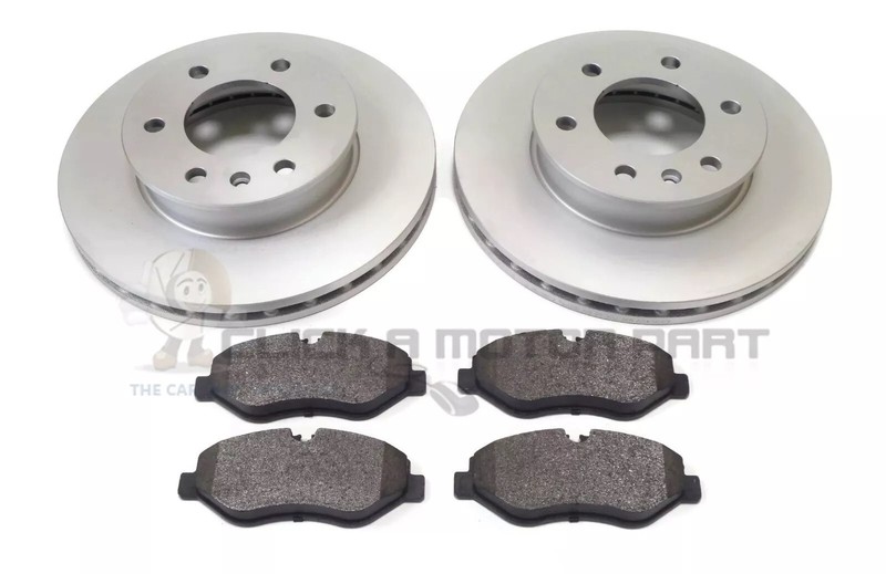 Front 2 Brake Discs & Pads For Mercedes Sprinter 2018-2024 (Forward Vehicle Reg)
