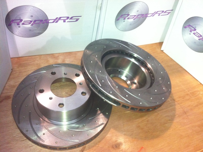 Honda Civic 2.0 Turbo Type R FK2 ,FK8 Front Slotted Brake Disc Rotors Pair 350mm