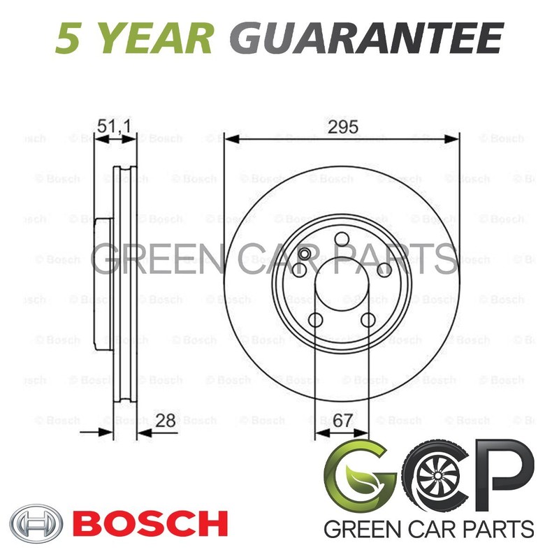 Bosch Front Brake Disc Fits Mercedes A-Class B-Class CLA GLA Infiniti Q30