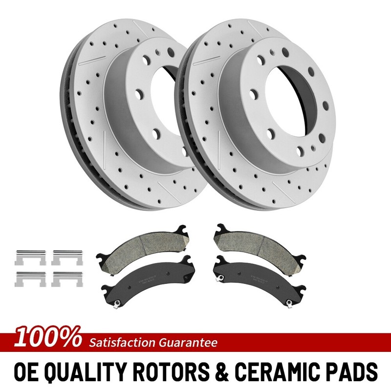 For Chevrolet Savana 2500 Express 2021-2024 325mm Front Brake Rotor Ceramic Pad
