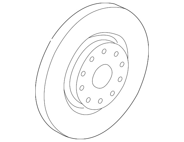 Genuine Volkswagen Disc Brake Rotor 1K0-615-301-AR gallery