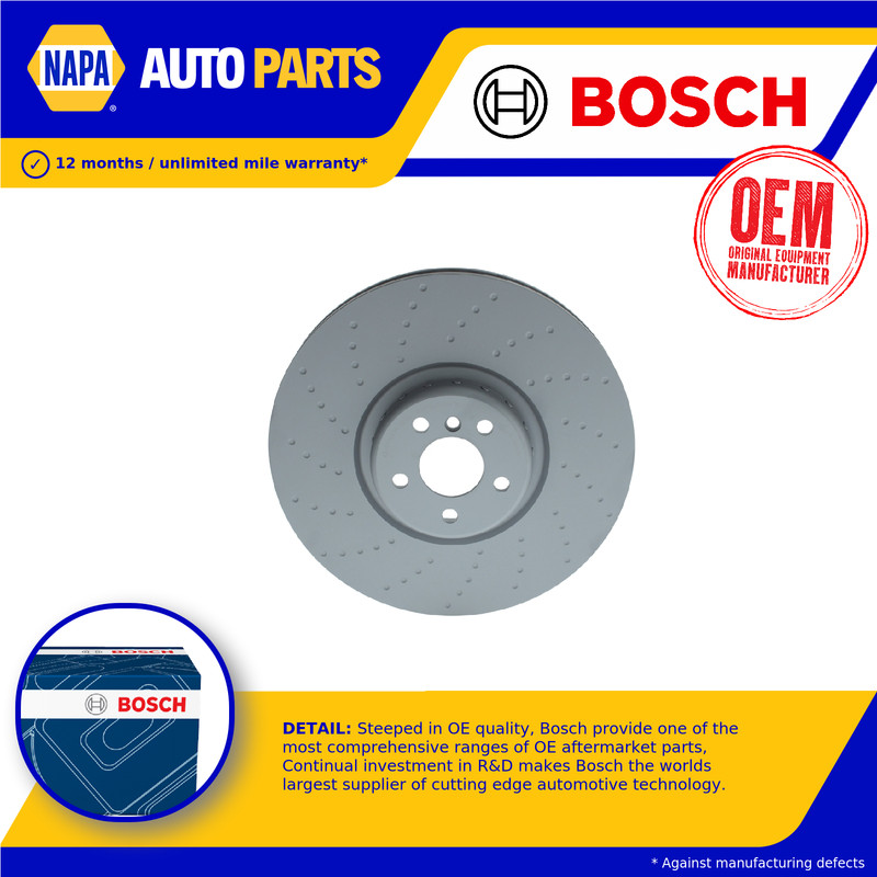 Brake Disc Single Vented Front Left 395mm 0986479F64 Bosch 34106887657 BD2809