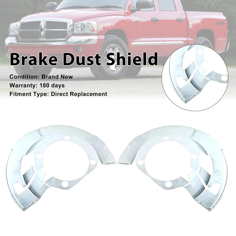 2PCS Front Brake Dust Shield 5015128AA Fit Jeep Ram 1500 2500 3500 2000-2002