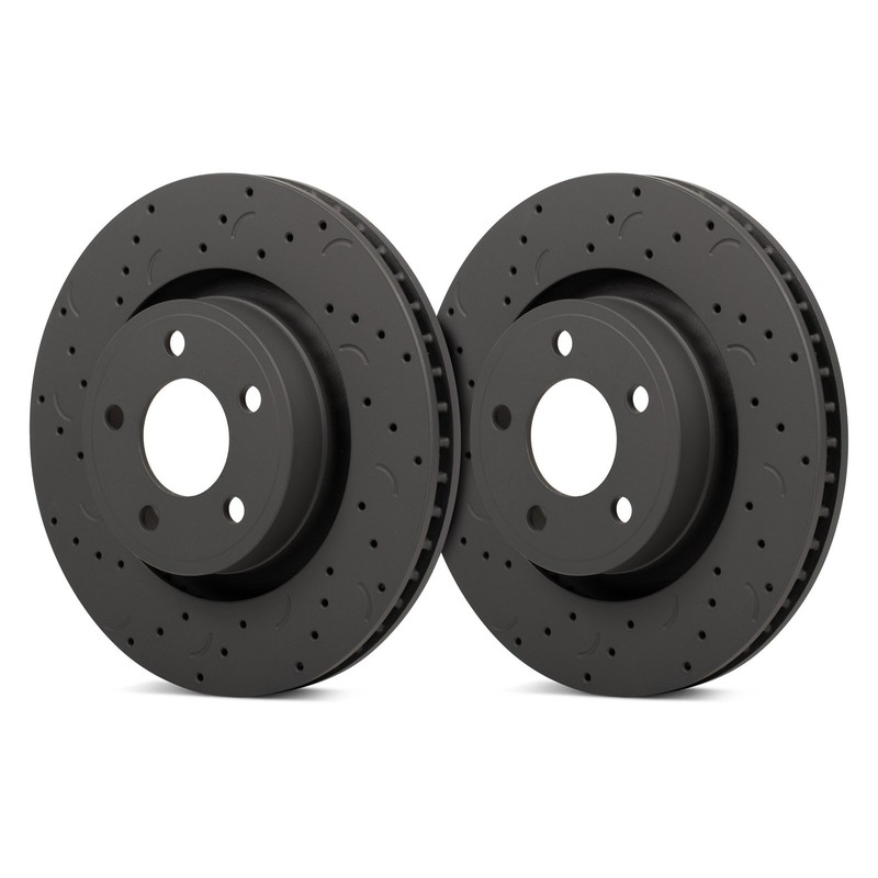 For Mitsubishi Lancer 08-15 Hawk Talon Drilled & Slotted Front Brake Rotors