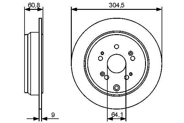 Brake Disc Rear Unova Fits Honda CR-V 2001-2024 1.5 2.0 2.2 TDi 2.4 gallery
