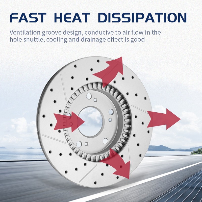 For Ford F-150 Rear Disc Rotors Ceramic Brake Pads w/ Electric Parking Brake gallery