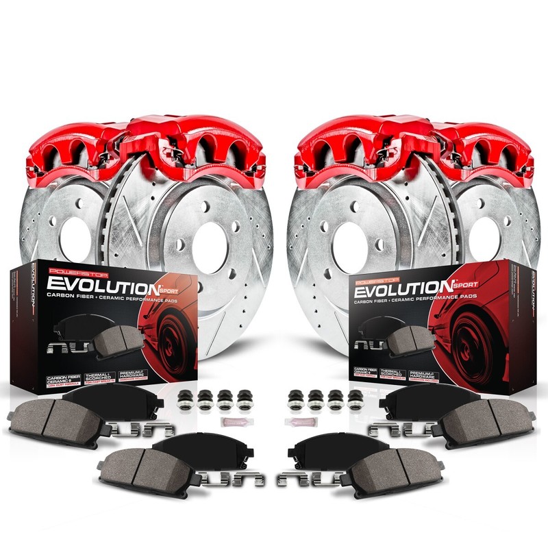 KC1715A Powerstop 4-Wheel Set Brake Disc and Caliper Kits Front & Rear for 300