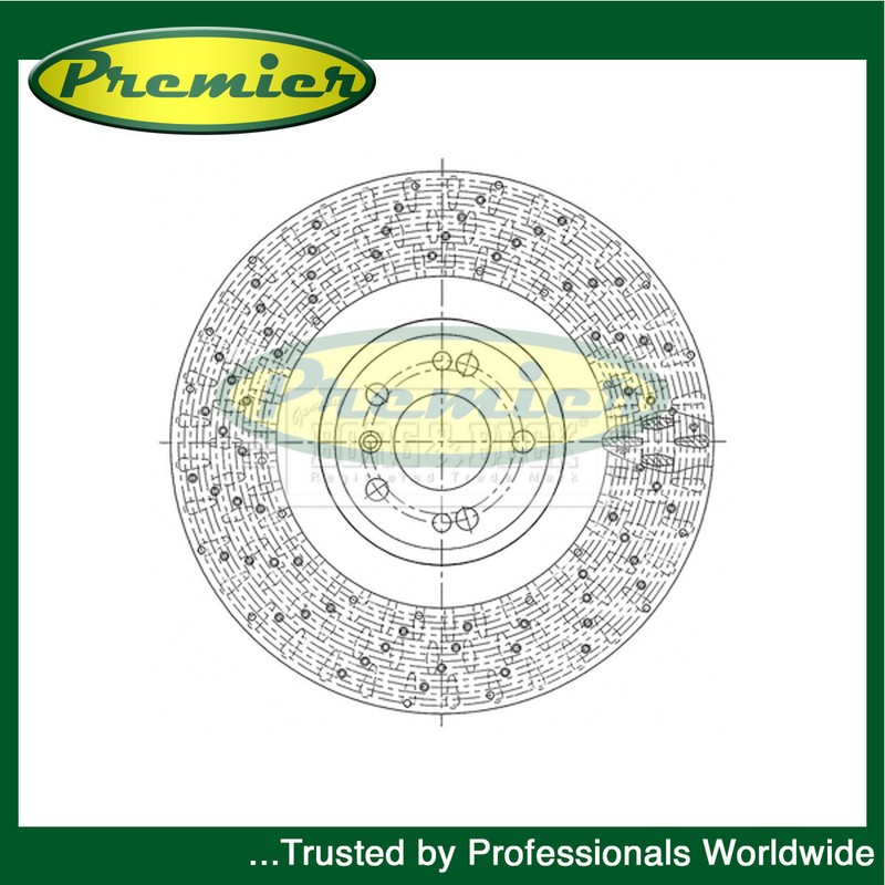 Premier Front 1x Brake Disc Fits Mercedes M-Class GL-Class GLE GLS 1664211600