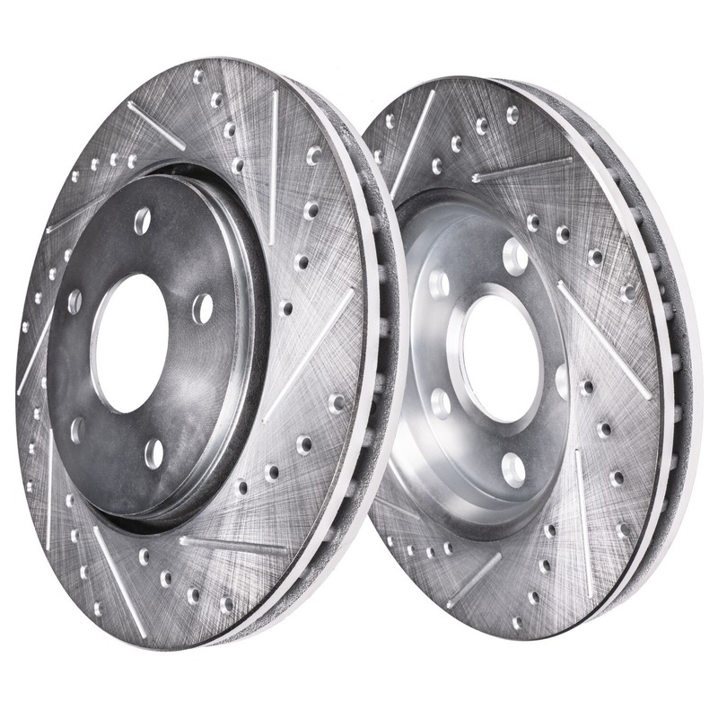 Front Drilled and Slotted Rotors Brake Pads for Dodge Ram 1500 Chrysler Aspen gallery
