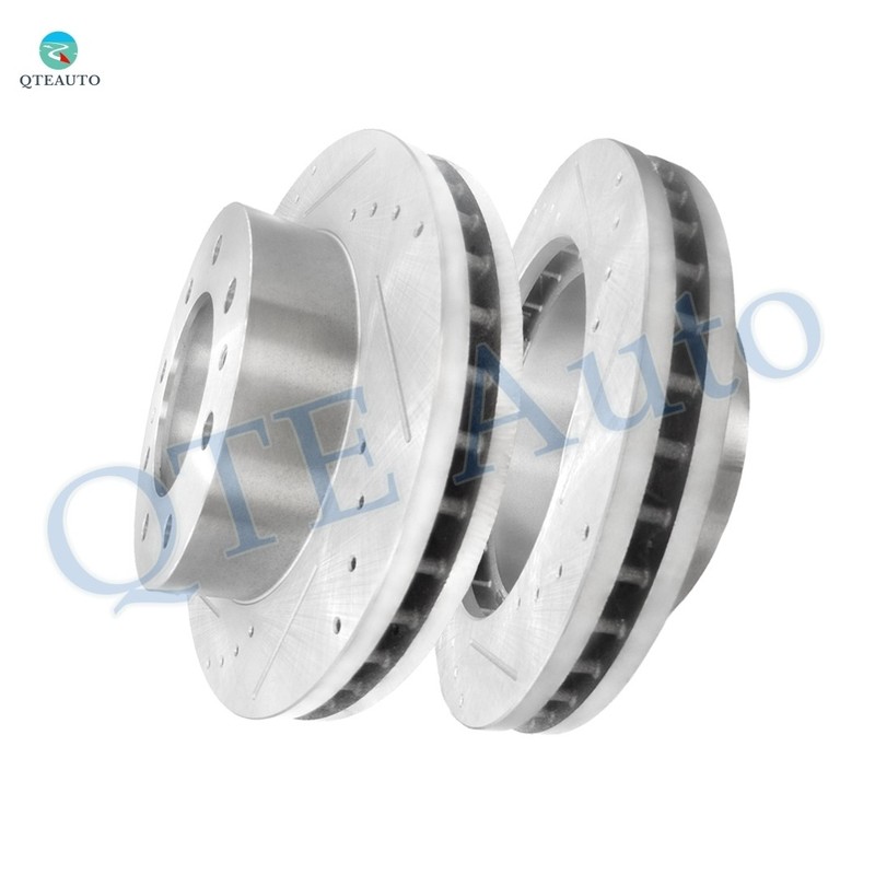Front 325mm Drilled Brake Rotors For 2003 2004 Chevrolet Suburban 2500