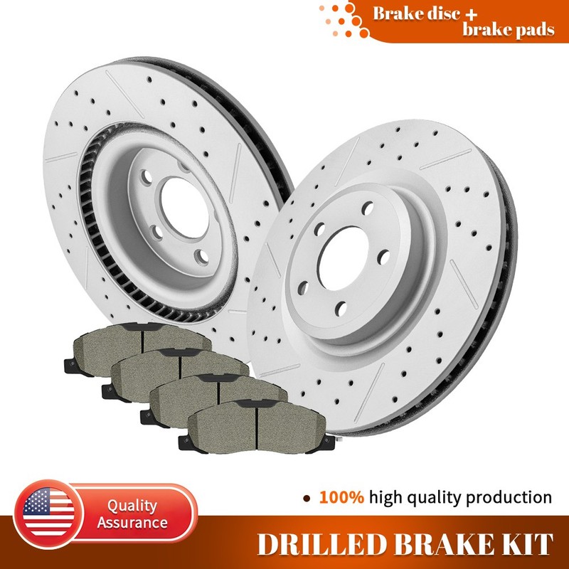 For 2020 – 2024 2025 Ford Explorer 345mm Front Drilled Brake Rotors Brake Pads