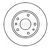 KGF Front 1x Brake Disc Fits Land Rover Freelander 1998-2006 1.8 2.0 TD4 2.5 gallery