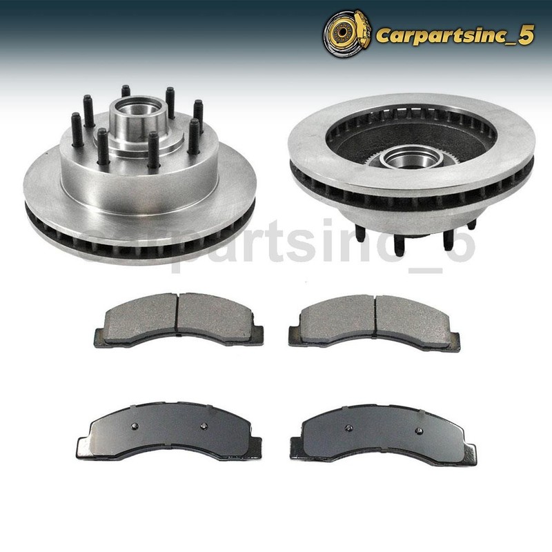 Brake Pad Brake Rotor and Hub Assembly Front Fits 2000-2002 Ford Excursion