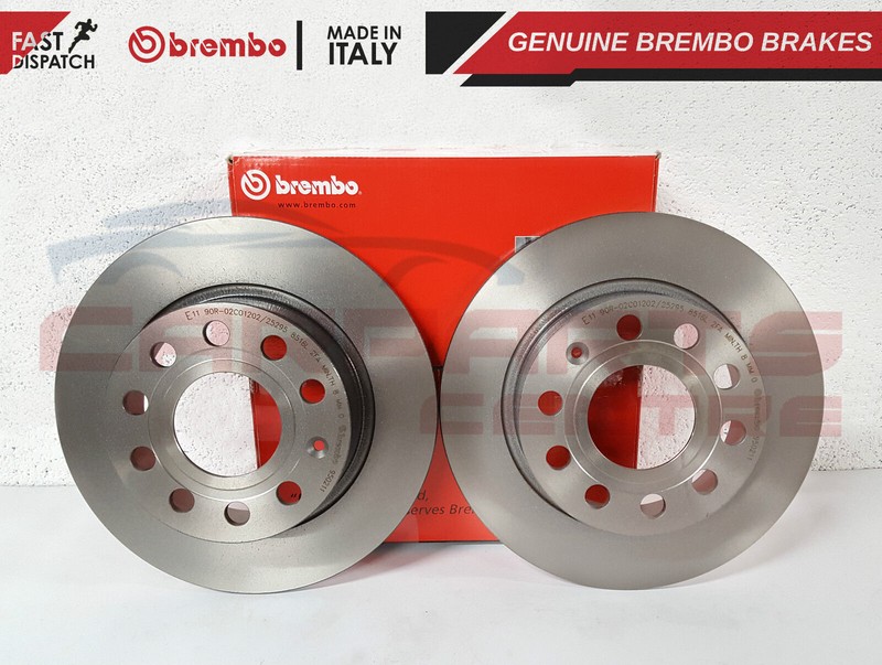 FOR VW GOLF JETTA SCIROCCO EOS TDi FSi REAR 253mm GENUINE BREMBO BRAKE DISCS