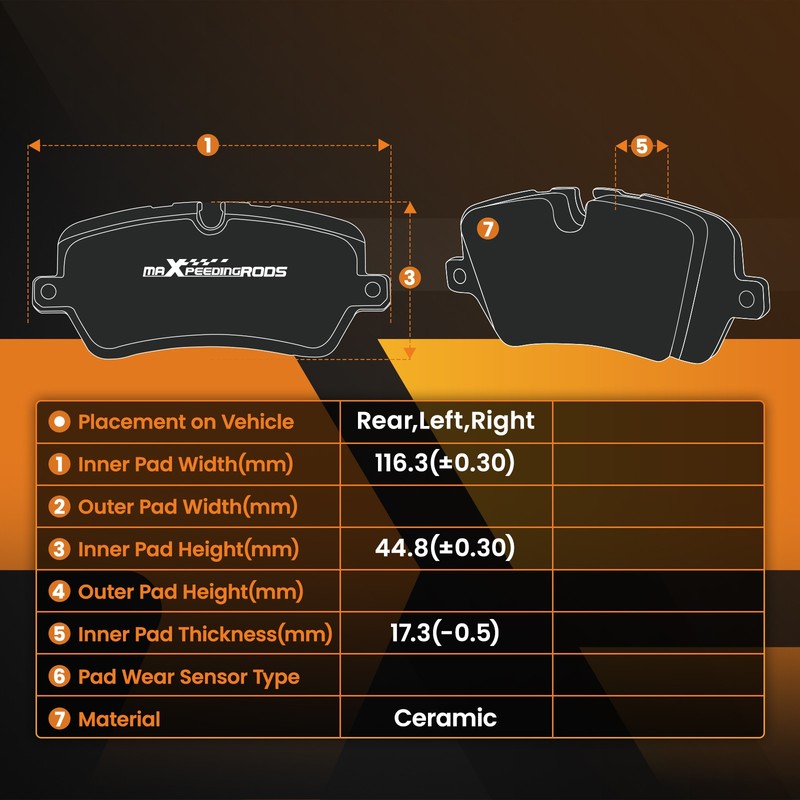 Rear Brake Rotors+Ceramic Brake Pads Kit for Lexus LX570 2008-2021 S-31483 D1304 gallery