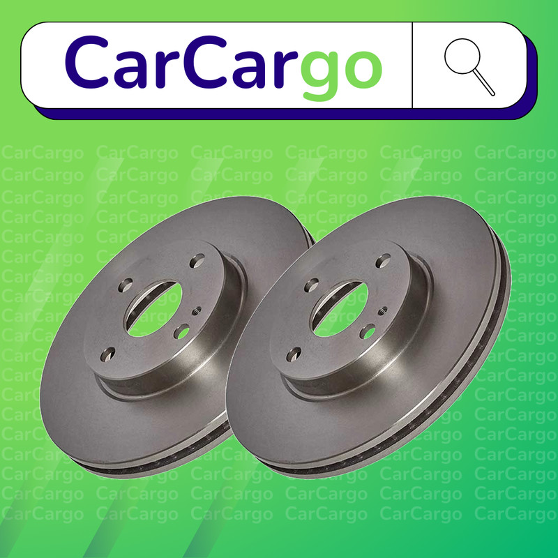 Premium Vented Front Brake Discs Pair For Mazda 2 1.5 D 2014-2024 258 mm