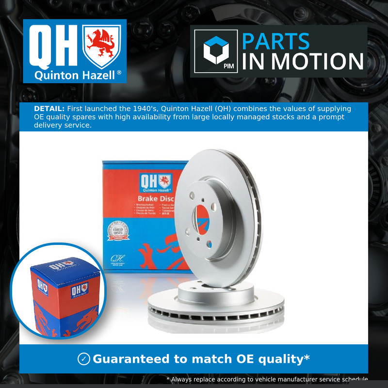 2x Brake Discs Pair Vented fits TOYOTA YARIS 1.3 Front 2005 on 258mm Set QH New