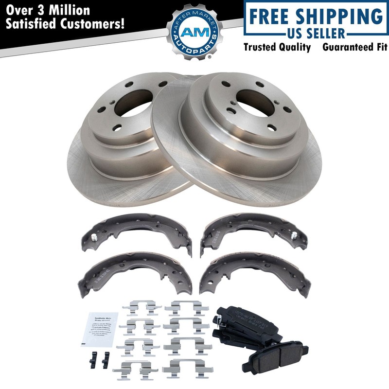 Rear Ceramic Brake Pad & Rotor Kit Fits 1998-2003 Subaru Forester 99-03 Impreza
