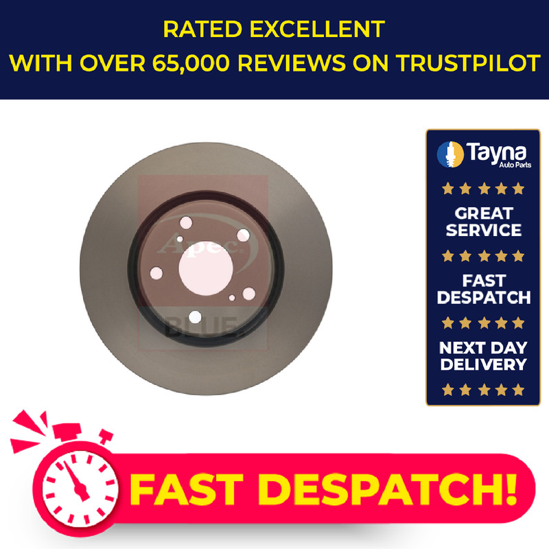 2x Brake Discs Pair Vented fits TOYOTA AVENSIS ZRT270 1.6 Front 08 to 18 1ZR-FAE