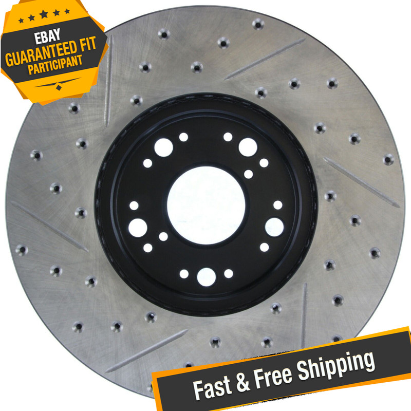 StopTech 127.44083L Drilled & Slotted Front Brake Rotor for 02-10 Lexus SC430