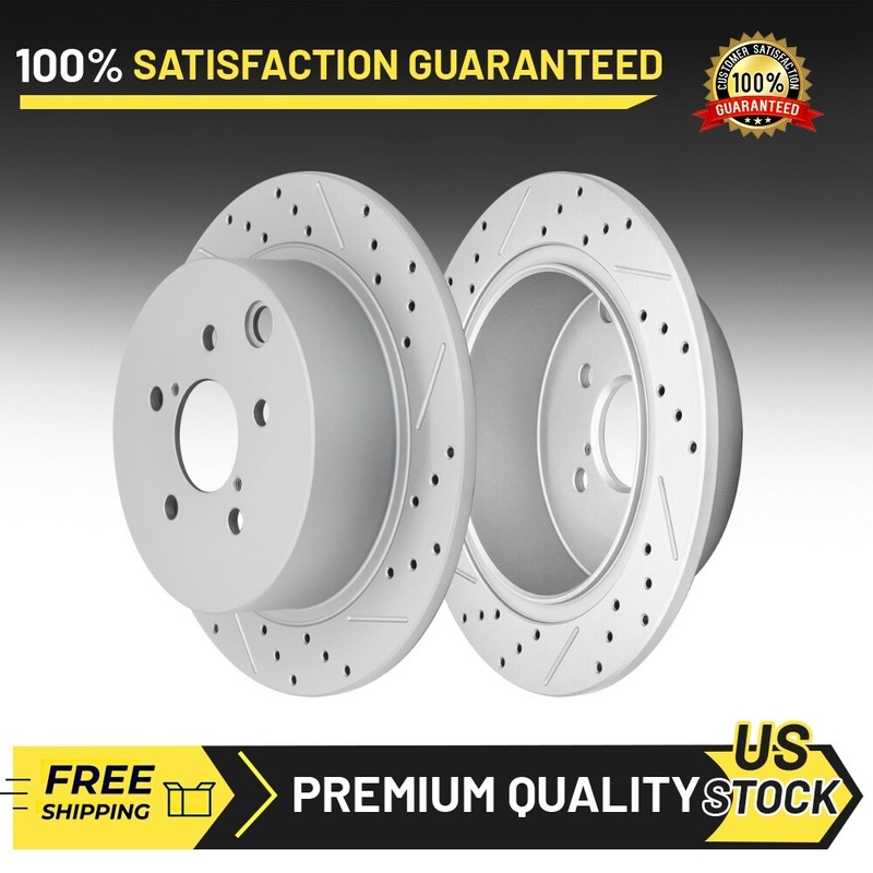 274mm Rear Slotted Drilled Brake Rotors for Subaru Forester Impreza XV Crosstrek