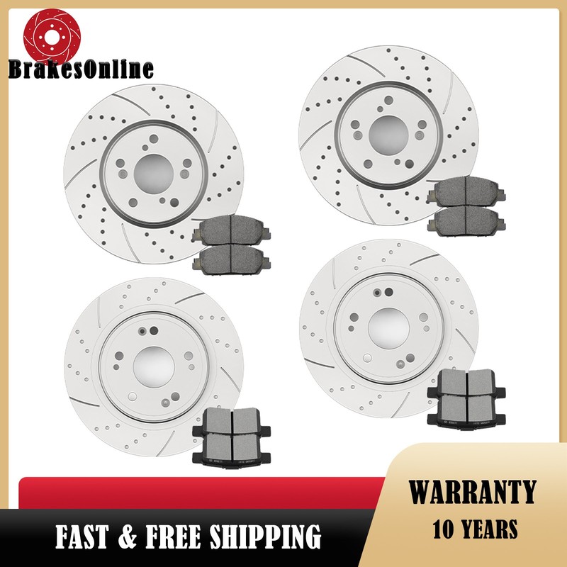 Front and Rear Brake Rotors Pads Kit for Honda Accord 2013 2014 15-2017 Coupe