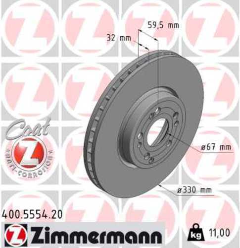 LORDCO – ZIMMERMAN 400555420 Disc Brake Rotor