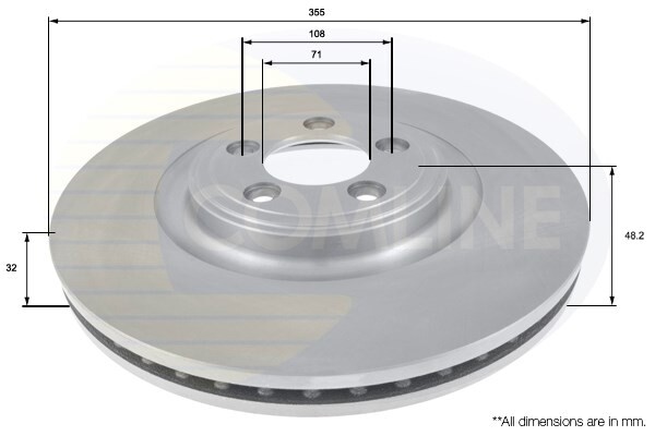 Fits Jaguar XF 2008-2015 XK 2006-2014 XJ 2003- AZ Front Brake Disc #1 C2C25337 gallery