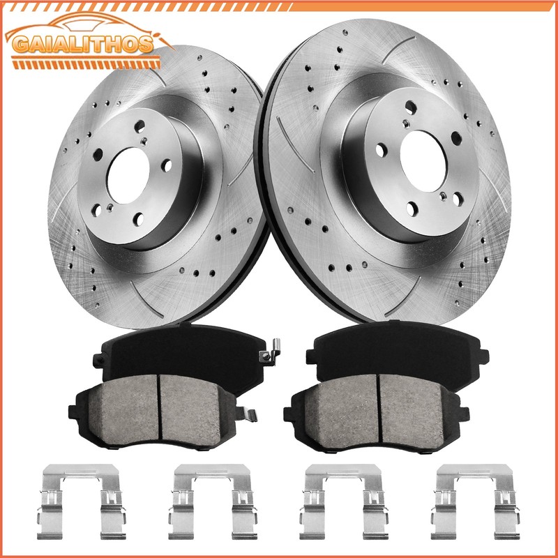 11.6in Front Brake Rotors & Ceramic Brake Pads fits 2006-2011 2012 Subaru Legacy
