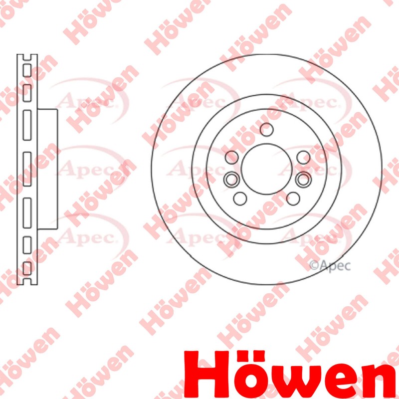 Fits Land Rover Range Sport Discovery Brake Disc Front Howen LR038934