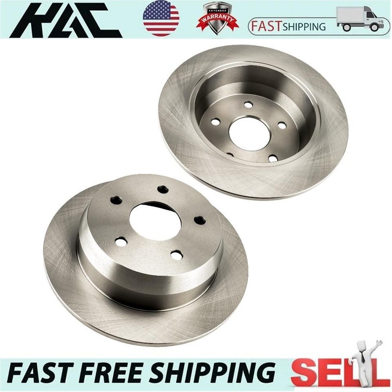 2x Rear Solid Brake Rotors For 1999 2000 2001 2002 2003 2004 Jeep Grand Cherokee