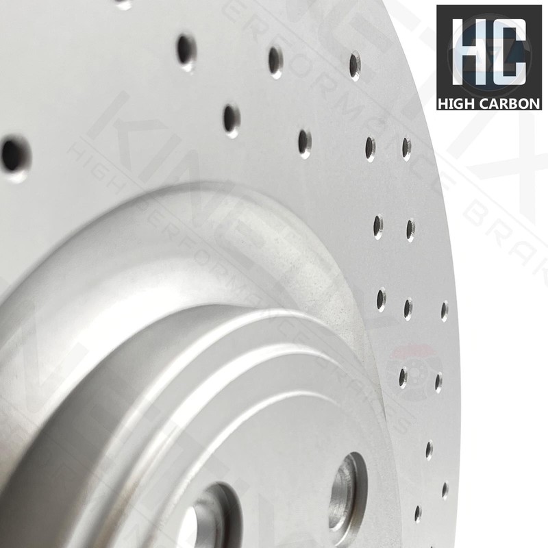 FOR JAGUAR XJ 3.0d SDV6 HIGH CARBON CROSS DRILLED FRONT BRAKE DISCS PAIR 355mm gallery