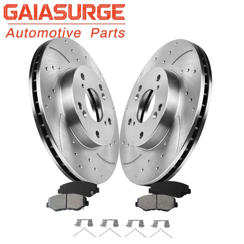 Front Brake Rotors Brake Pads Kit for Honda CR-V Civic Element Accord Acura ILX