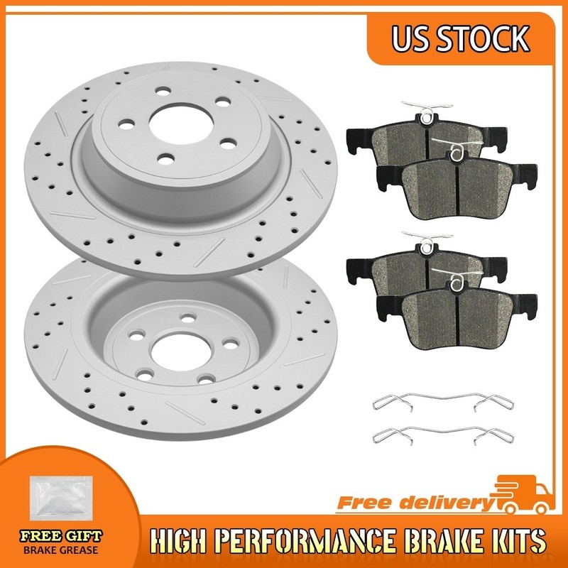 12.44″Rear Brake Rotor Ceramic Pad For Lincoln MKX/MKZ Nautilus Ford Edge