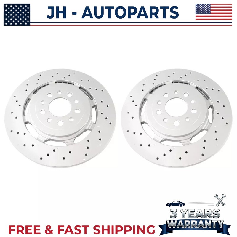2x Rear Brake Rotor For 2018 2019 2020 2021 22 23 24 Alfa Romeo Stelvio 2.9L V6