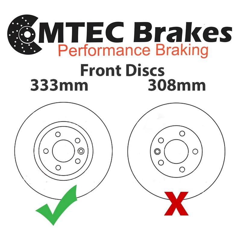 VW Caravelle Transport 1.9 Tdi 2.5 4Mot T5 03-10 Rear Brake Disc 333mm 314mm gallery