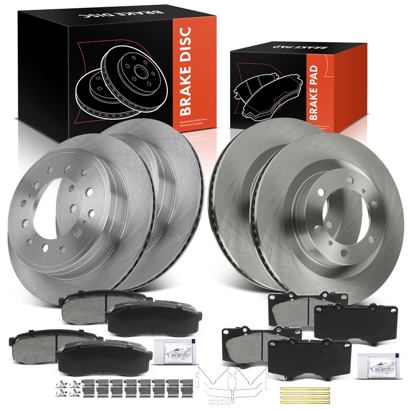 Front & Rear Disc Brake Rotors & Brake Pads for Toyota 4Runner 10-20 Lexus GX460